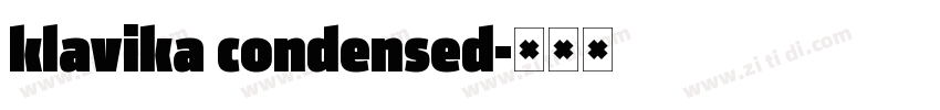 klavika condensed字体转换